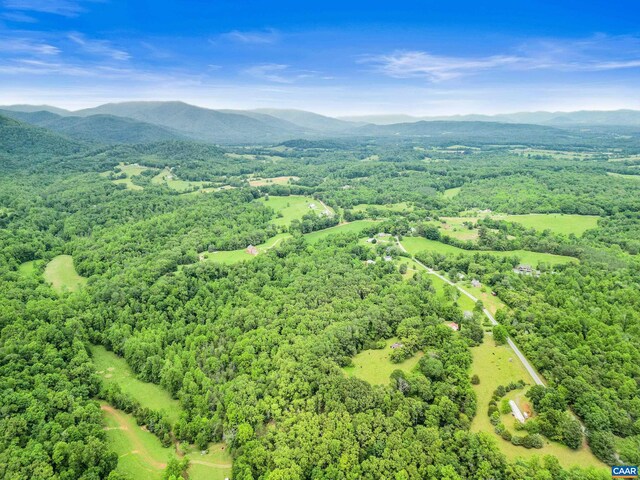 687 Gidsville Rd, Amherst, VA 24521 - bird's eye view of a heavily wooded area and a mountain backdrop