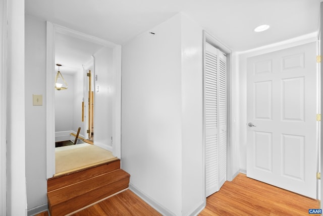 687 Gidsville Rd, Amherst, VA 24521 - hall with light wood-type flooring and baseboards