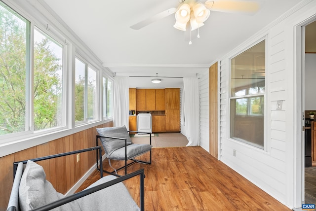 687 Gidsville Rd, Amherst, VA 24521 - sunroom featuring healthy amount of natural light, wooden walls, and crown molding