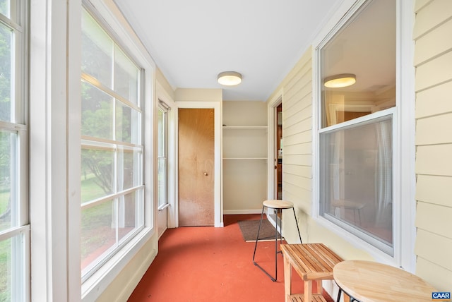 687 Gidsville Rd, Amherst, VA 24521 - unfurnished sunroom with carpet