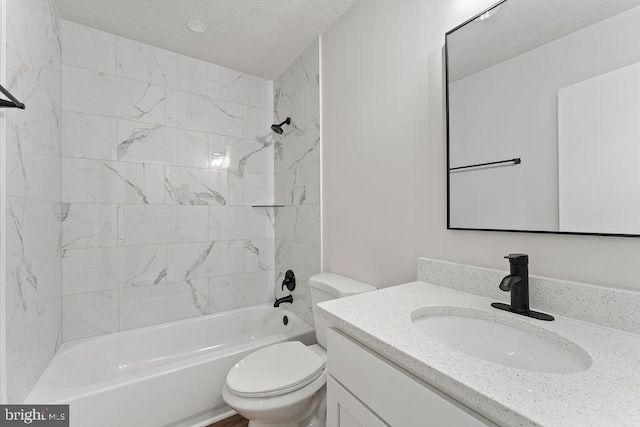 864 Third St, Culpeper, VA 22701 - full bathroom featuring vanity, shower / tub combination, and a textured ceiling