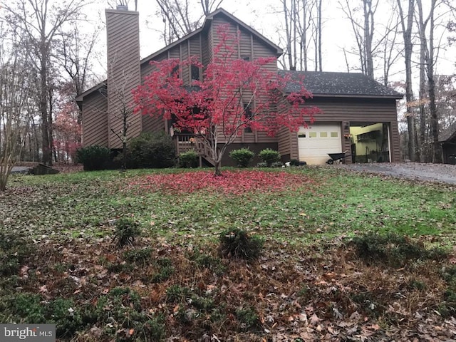 127 Gold Rush Dr, Locust Grove, VA 22508 - view of side of home featuring a chimney and driveway