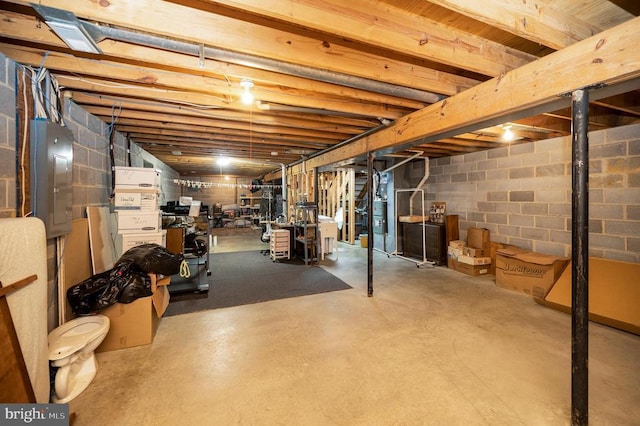 127 Gold Rush Dr, Locust Grove, VA 22508 - unfinished below grade area with electric panel and heating unit