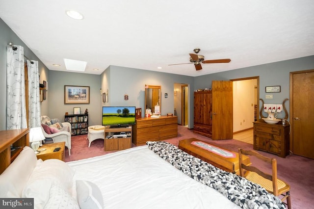 127 Gold Rush Dr, Locust Grove, VA 22508 - bedroom with carpet flooring, recessed lighting, and a skylight