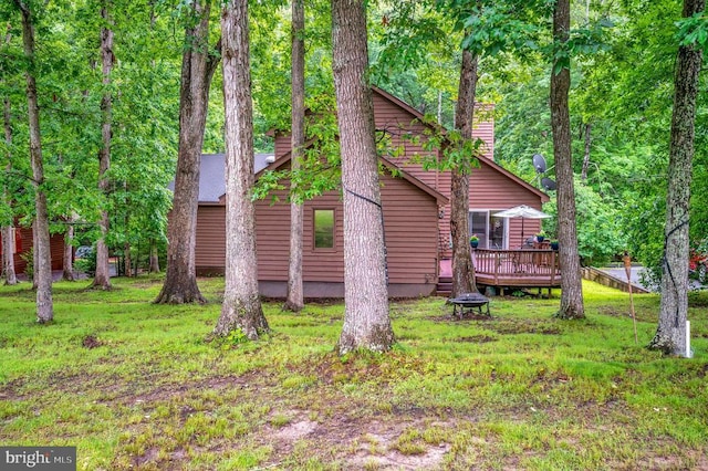 127 Gold Rush Dr, Locust Grove, VA 22508 - view of side of property featuring a deck and a chimney