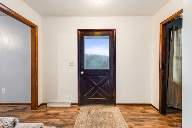 foyer featuring dark hardwood / wood-style flooring