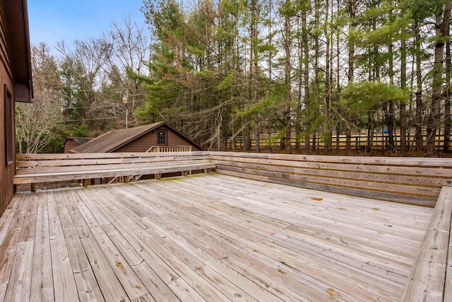 view of wooden deck