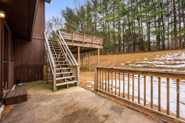 exterior space with a wooden deck