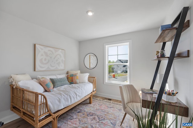 43 Farrow Cir, Charlottesville, VA 22901 - bedroom with visible vents, wood finished floors, baseboards, and recessed lighting