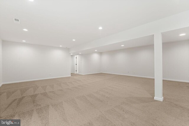 5903 Stubbs Bridge Rd, Mineral, VA 23117 - finished below grade area featuring light carpet, recessed lighting, and baseboards