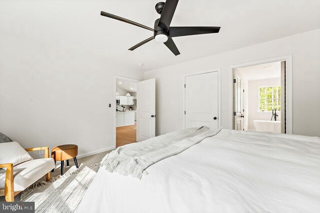 5903 Stubbs Bridge Rd, Mineral, VA 23117 - bedroom featuring light carpet, a ceiling fan, and baseboards
