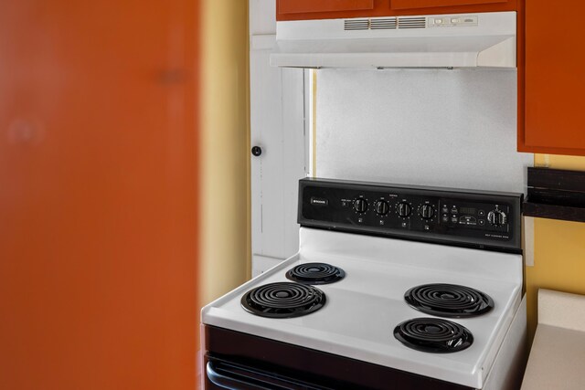 887 Natural Chimneys Rd, Mount Solon, VA 22843 - kitchen view of electric stove and under cabinet range hood