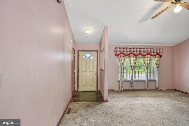 3716 Martin Kings Rd, Charlottesville, VA 22902 - entryway featuring carpet floors, healthy amount of natural light, and a ceiling fan