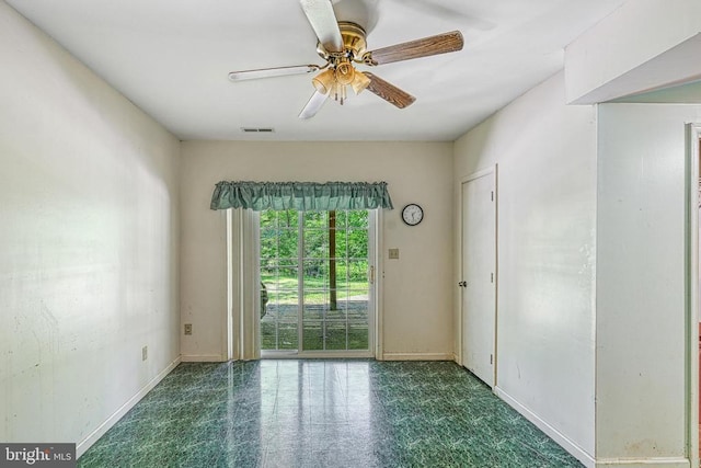 3716 Martin Kings Rd, Charlottesville, VA 22902 - unfurnished room with a ceiling fan and baseboards