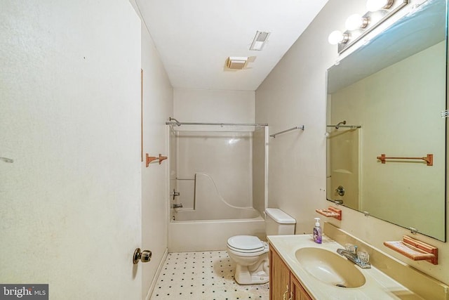3716 Martin Kings Rd, Charlottesville, VA 22902 - bathroom with vanity,  shower combination, and tile patterned floors