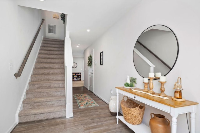 301 Willowshire Ct, Waynesboro, VA 22980 - stairway with wood finished floors and recessed lighting