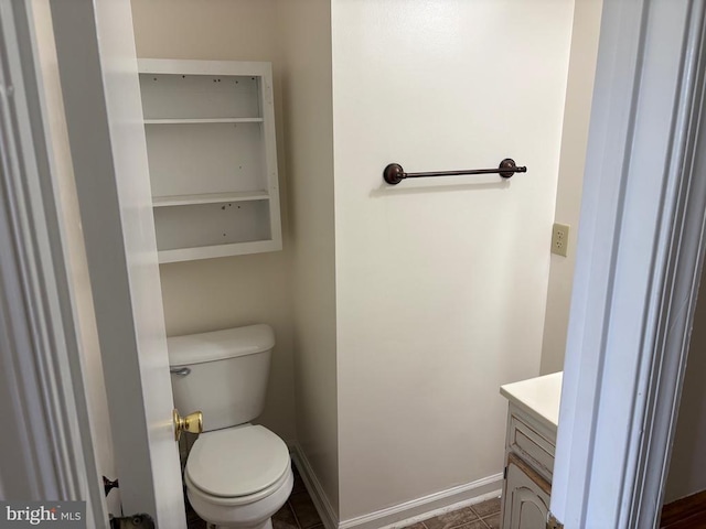 319 Fox Hunters Ln, Madison, VA 22727 - bathroom with vanity, toilet, and baseboards