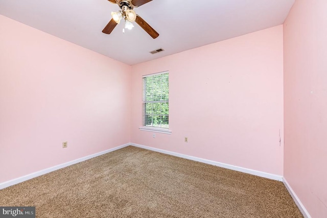 319 Fox Hunters Ln, Madison, VA 22727 - spare room featuring carpet floors, ceiling fan, and baseboards