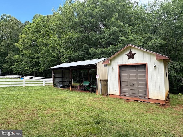 319 Fox Hunters Ln, Madison, VA 22727 - garage featuring a wooded view