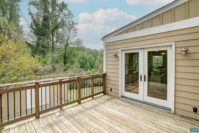 807 Hillcrest Rd, Charlottesville, VA 22903 - wooden terrace with french doors