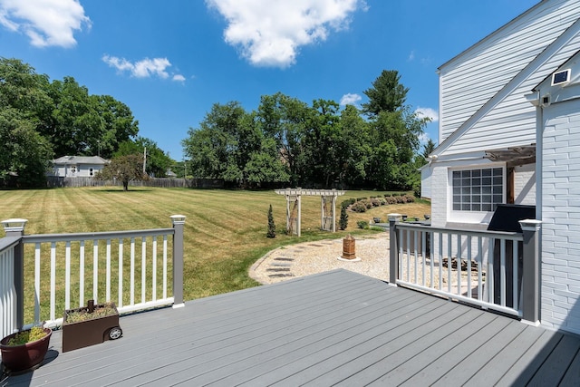 1204 Westmoreland Dr, Staunton, VA 24401 - deck featuring a pergola and a yard