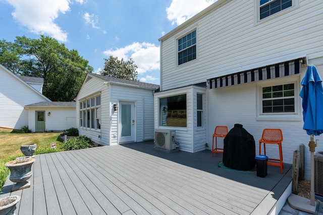 1204 Westmoreland Dr, Staunton, VA 24401 - wooden terrace with ac unit