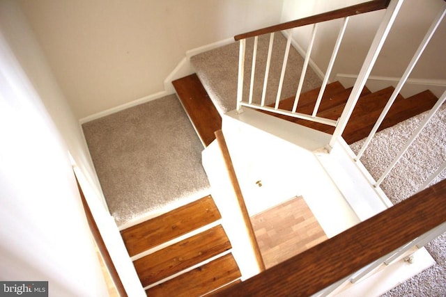 5151 Dominion Dr, Fredericksburg, VA 22407 - stairway with carpet flooring and baseboards
