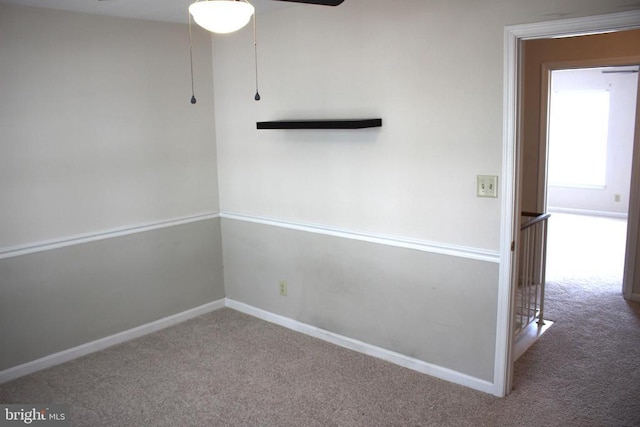 5151 Dominion Dr, Fredericksburg, VA 22407 - carpeted empty room featuring baseboards and ceiling fan