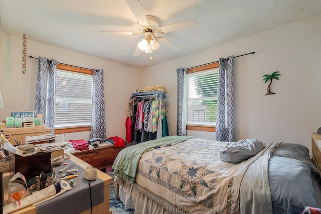 205 Lewis Ave, Elkton, VA 22827 - bedroom with ceiling fan