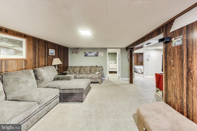 526 Azalea St, Culpeper, VA 22701 - living area with wood walls and light colored carpet