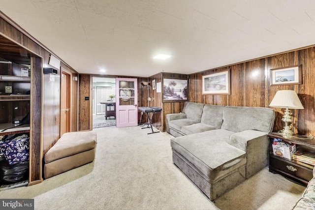 526 Azalea St, Culpeper, VA 22701 - carpeted living area with wooden walls