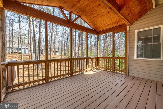 203 Birdie Rd, Locust Grove, VA 22508 - unfurnished sunroom with vaulted ceiling and plenty of natural light