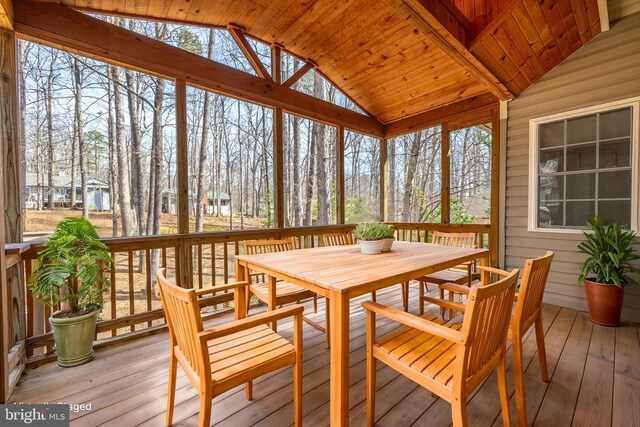203 Birdie Rd, Locust Grove, VA 22508 - sunroom / solarium featuring lofted ceiling