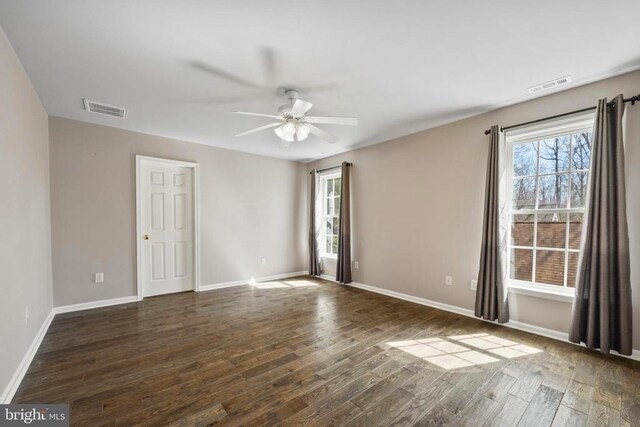 203 Birdie Rd, Locust Grove, VA 22508 - spare room with wood finished floors, ceiling fan, and healthy amount of natural light