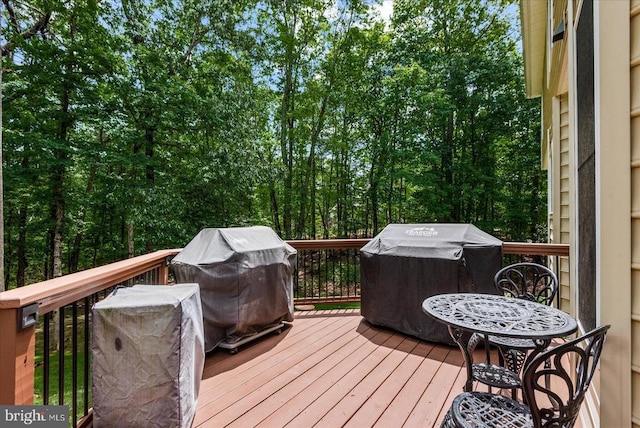 13515 Perimeter Dr, Fredericksburg, VA 22407 - wooden terrace with area for grilling