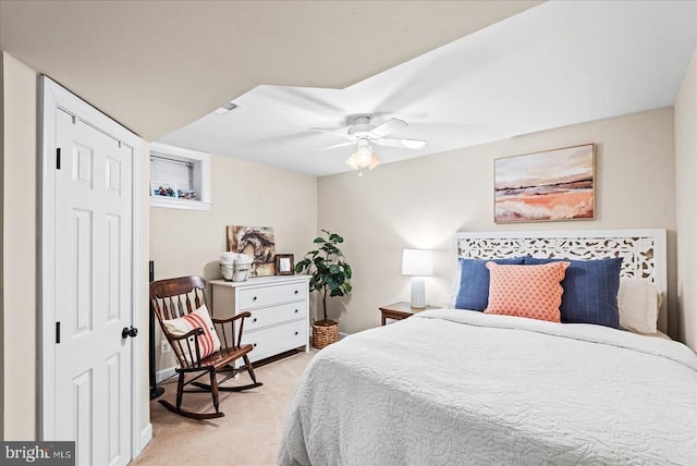 13515 Perimeter Dr, Fredericksburg, VA 22407 - bedroom with light colored carpet and ceiling fan