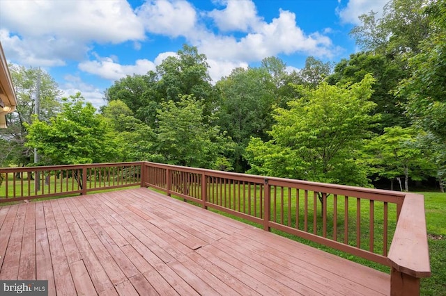 5524 Hickory Ridge Rd, Spotsylvania, VA 22551 - wooden deck featuring a lawn