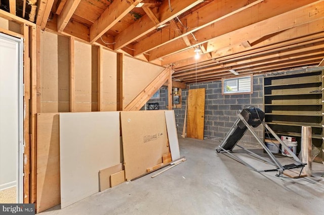 5524 Hickory Ridge Rd, Spotsylvania, VA 22551 - basement with concrete block wall