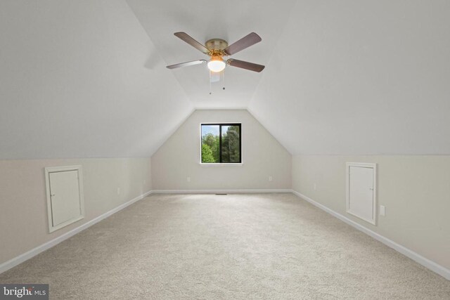 1132 Amber Ridge Rd, Charlottesville, VA 22901 - bonus room with carpet floors, vaulted ceiling, and ceiling fan