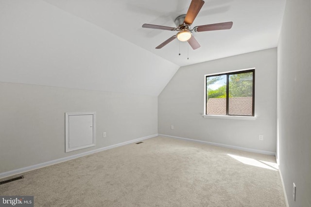 1132 Amber Ridge Rd, Charlottesville, VA 22901 - bonus room with lofted ceiling, carpet floors, and ceiling fan