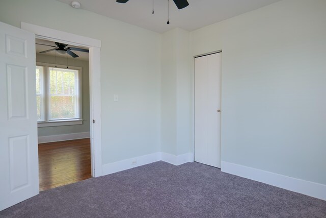 126 Park Blvd, Staunton, VA 24401 - spare room with a ceiling fan, carpet flooring, and baseboards