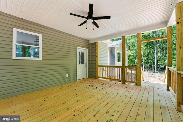 394 Pinehurst Rd, Gordonsville, VA 22942 - wooden terrace with a ceiling fan