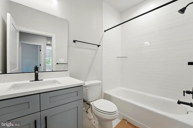 394 Pinehurst Rd, Gordonsville, VA 22942 - bathroom featuring toilet, vanity, and shower / bathtub combination
