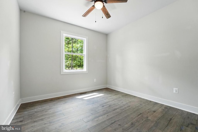 394 Pinehurst Rd, Gordonsville, VA 22942 - unfurnished room with ceiling fan, dark wood-type flooring, and baseboards