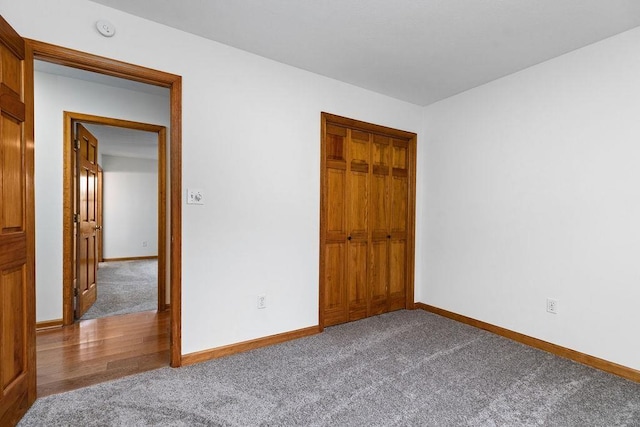 163 Valley View Ave, Mount Sidney, VA 24467 - unfurnished bedroom with carpet flooring, baseboards, and a closet