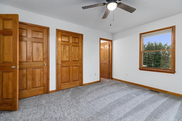 163 Valley View Ave, Mount Sidney, VA 24467 - unfurnished bedroom with carpet floors, baseboards, and a ceiling fan