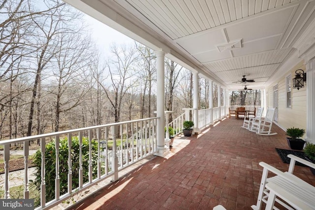  - porch with ceiling fan
