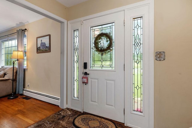 935 Glenwood Blvd, Waynesboro, VA 22980 - entrance foyer featuring baseboard heating and wood finished floors
