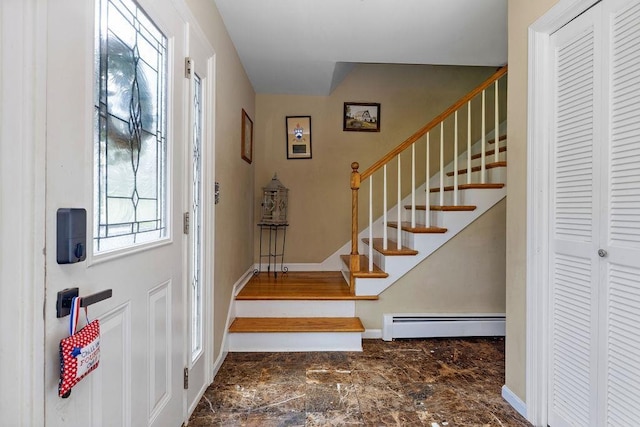 935 Glenwood Blvd, Waynesboro, VA 22980 - entryway featuring a baseboard radiator and stairway