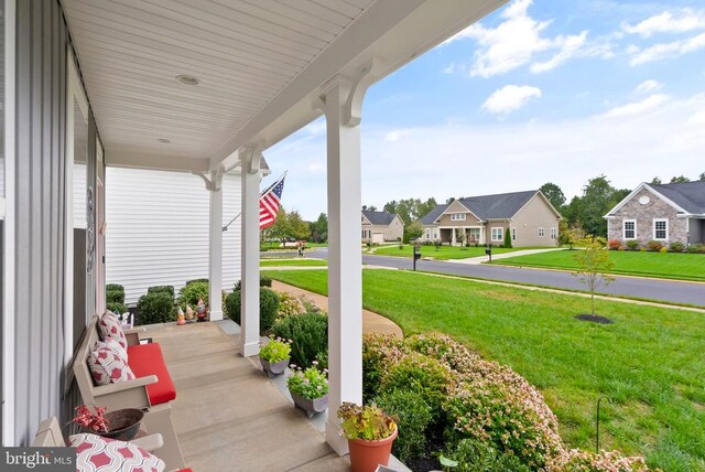 11405 Owls Nest Ct, Spotsylvania, VA 22551 - view of patio with covered porch and a residential view